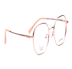 Image 2 of Rose Gold Geometric Eyeglasses for Men and Women from Titan Available at Titan Eye+