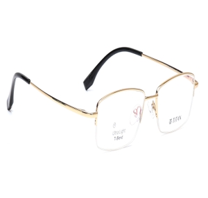 Image 2 of Gold Rectangle Eyeglasses for Men and Women from Titan Available at Titan Eye+