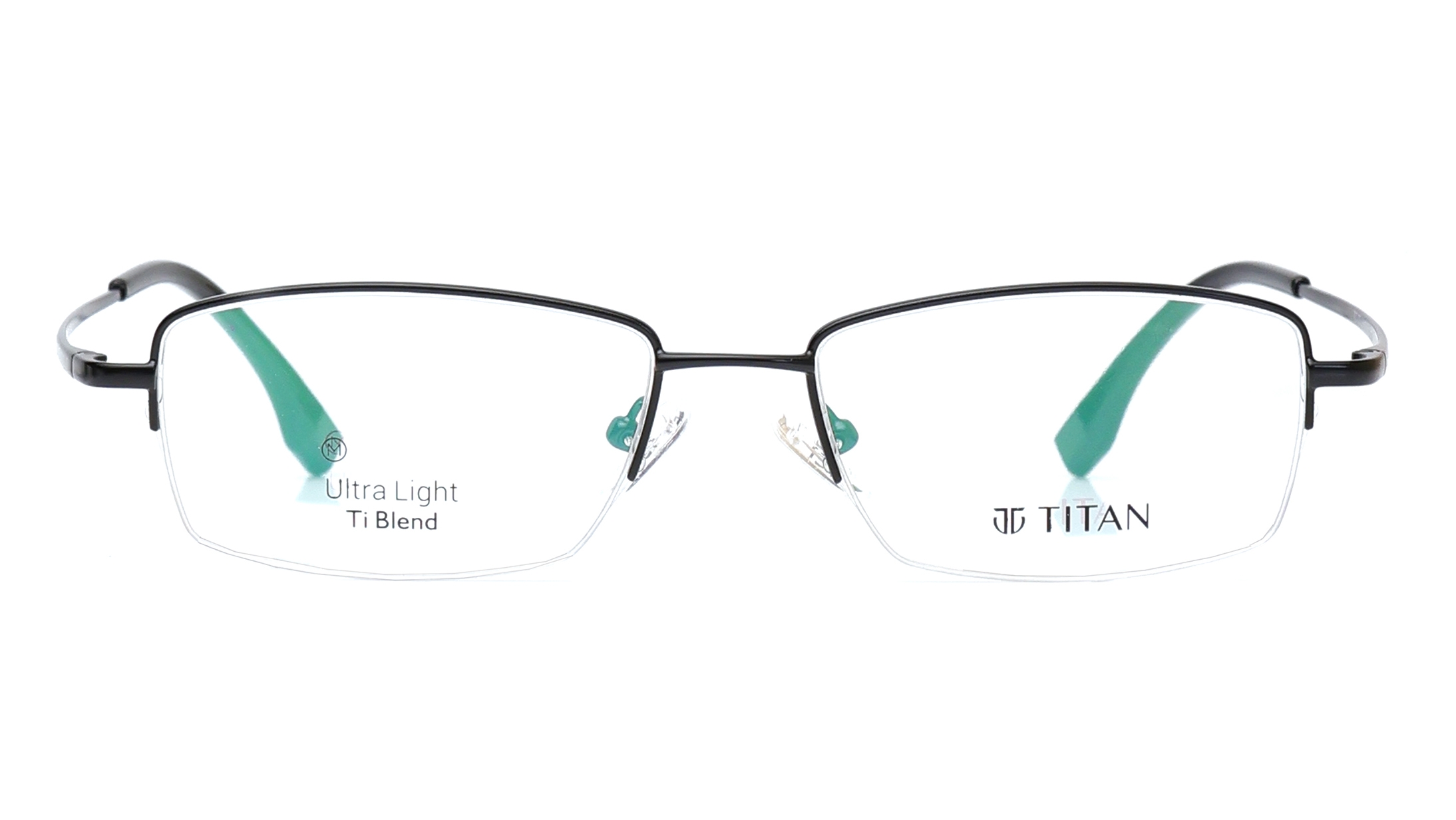 Image 1 of Black Rectangle Eyeglasses for Men and Women from Titan Available at Titan Eye+