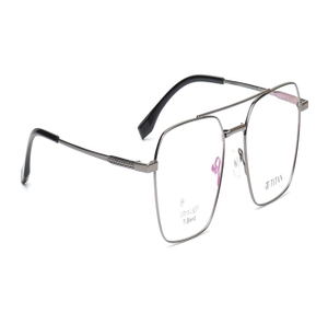 Image 2 of Gun Metal Navigator Eyeglasses for Men from Titan Available at Titan Eye+