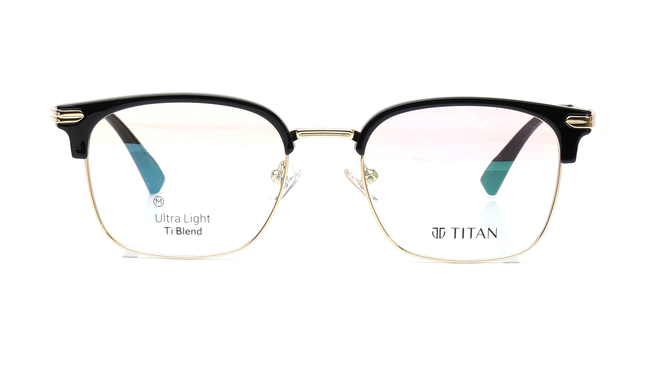 Image 1 of Black Clubmaster Eyeglasses for Men from Titan Available at Titan Eye+
