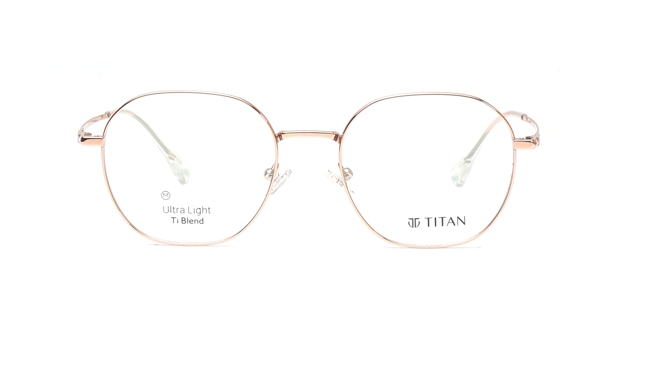 Image 1 of Rose Gold Round Eyeglasses for Men and Women from Titan Available at Titan Eye+
