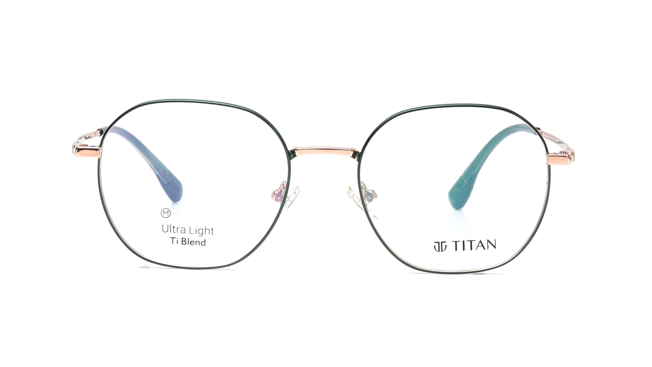 Image 1 of Green Round Eyeglasses for Men and Women from Titan Available at Titan Eye+