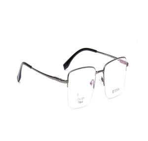 Image 2 of Gun Metal Rectangle Eyeglasses for Men and Women from Titan Available at Titan Eye+