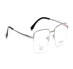 Image 2 of Silver Rectangle Eyeglasses for Men and Women from Titan Available at Titan Eye+
