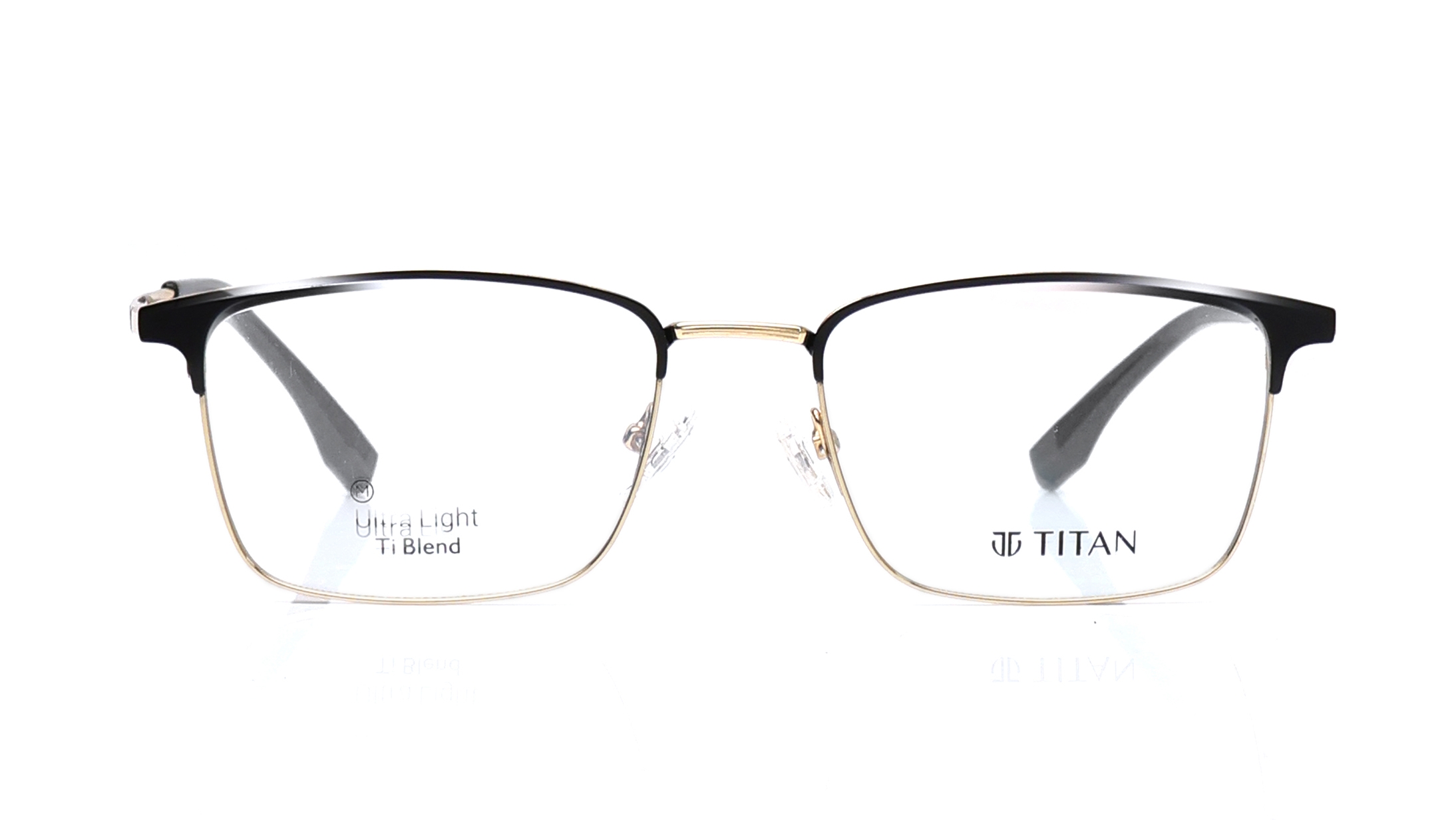 Image 1 of Black Wayfarer Eyeglasses for Men from Titan Available at Titan Eye+