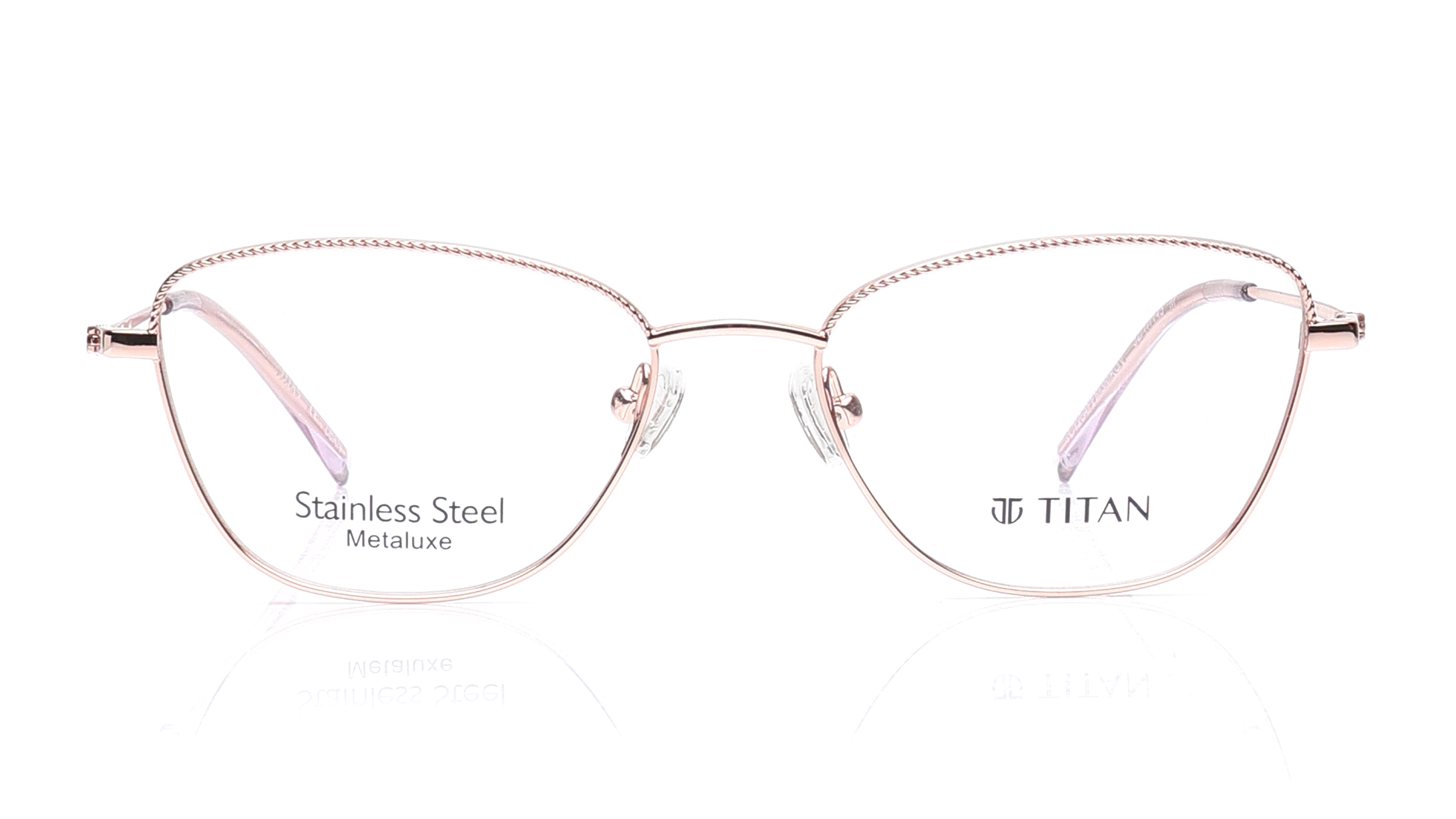Image 1 of Brown CatEye Eyeglasses for Women from Titan Available at Titan Eye+