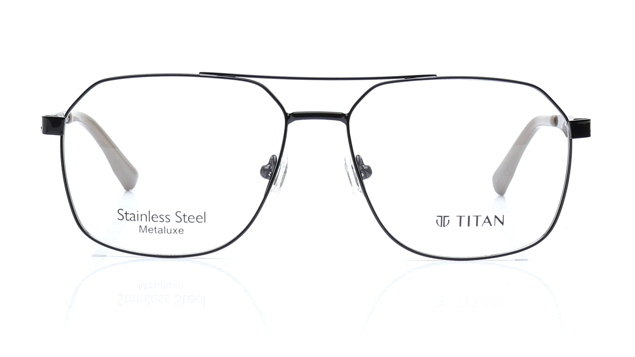 Image 1 of Brown Navigator Eyeglasses for Men from Titan Available at Titan Eye+