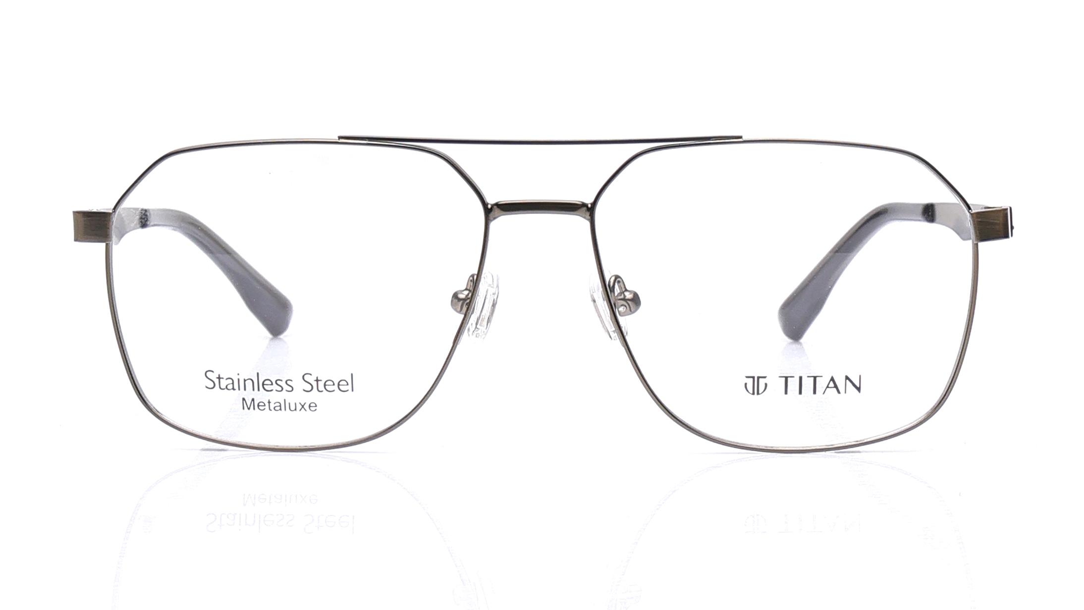 Image 1 of Olive Navigator Eyeglasses for Men from Titan Available at Titan Eye+