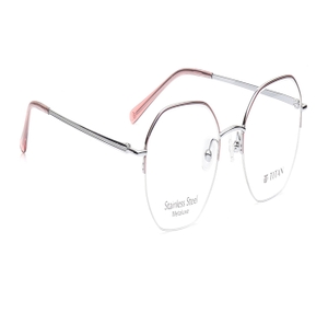 Image 2 of Gun Metal Geometric Eyeglasses for Men and Women from Titan Available at Titan Eye+