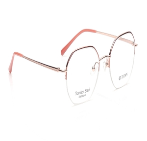 Image 2 of Rose Gold Geometric Eyeglasses for Men and Women from Titan Available at Titan Eye+
