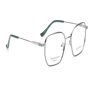 Image 2 of Gun Metal Square Eyeglasses for Men and Women from Titan Available at Titan Eye+