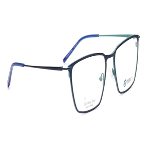 Image 2 of Blue Square Eyeglasses for Men from Titan Available at Titan Eye+