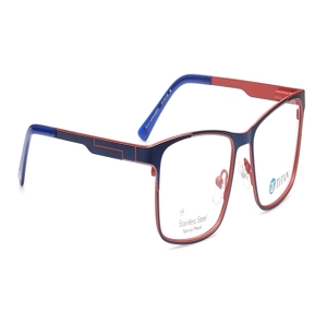 Image 2 of Blue Rectangle Eyeglasses for Men from Titan Available at Titan Eye+