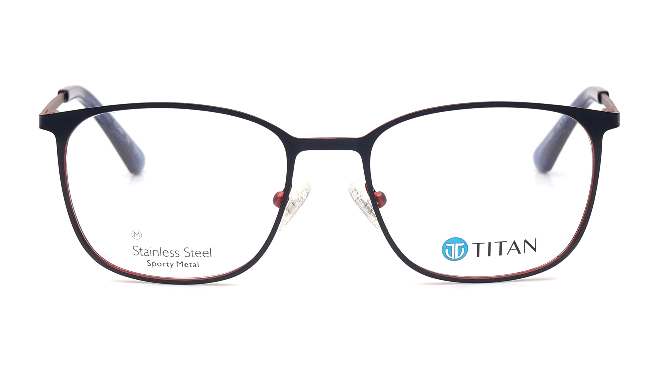 Image 1 of Black Round Eyeglasses for Men from Titan Available at Titan Eye+