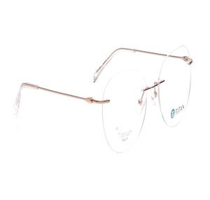 Image 2 of Gold Round Eyeglasses for Women from Titan Available at Titan Eye+
