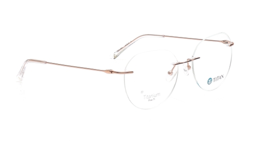 Image 2 of Gold Round Eyeglasses for Women from Titan Available at Titan Eye+