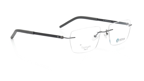 Image 2 of Black Rectangle Eyeglasses for Men from Titan Available at Titan Eye+
