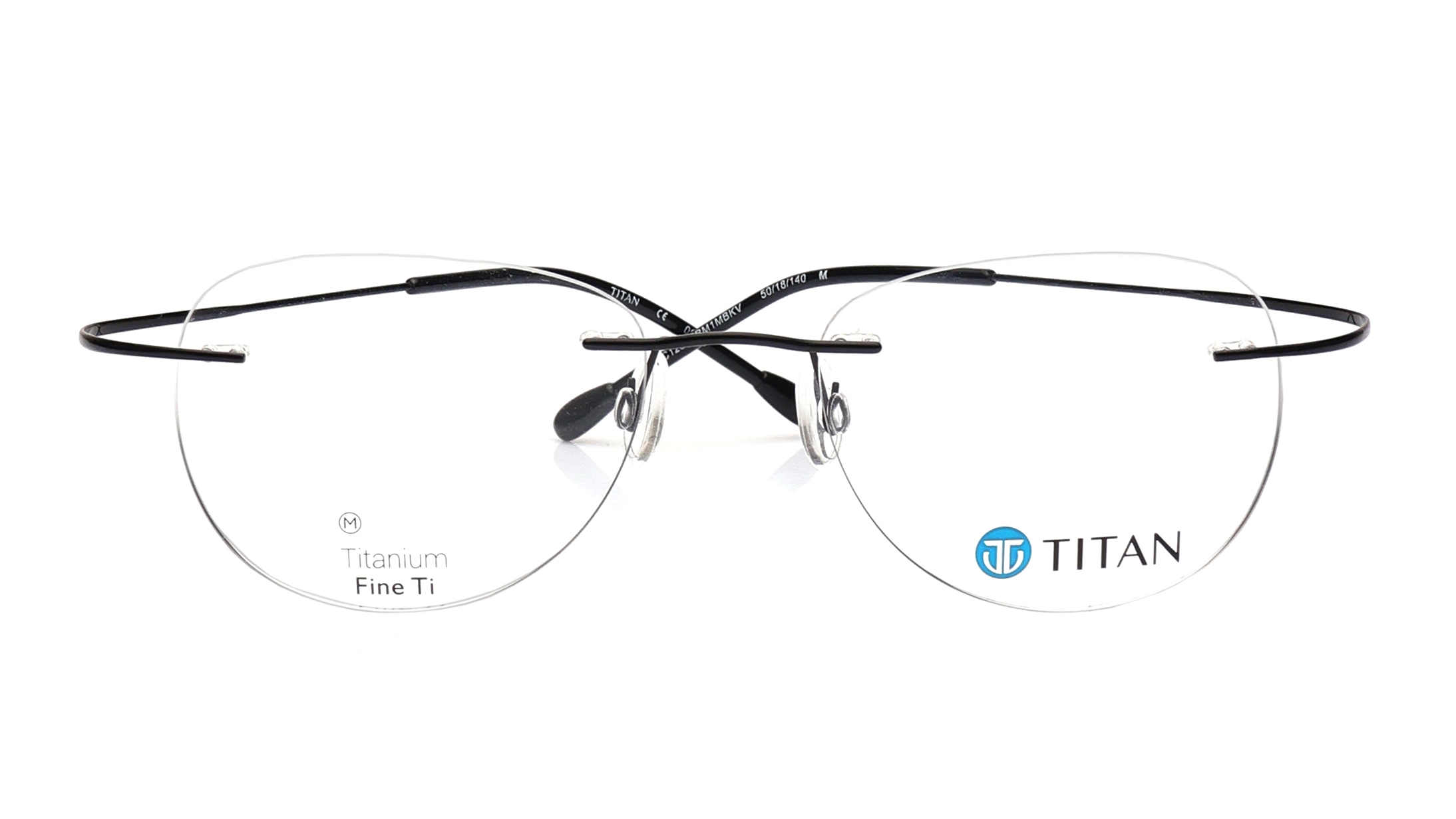 Image 1 of Black Oval Eyeglasses for Women from Titan Available at Titan Eye+
