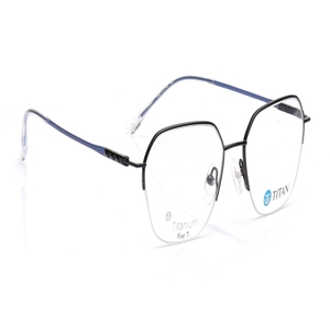 Image 2 of Black Geometric Eyeglasses for Women from Titan Available at Titan Eye+