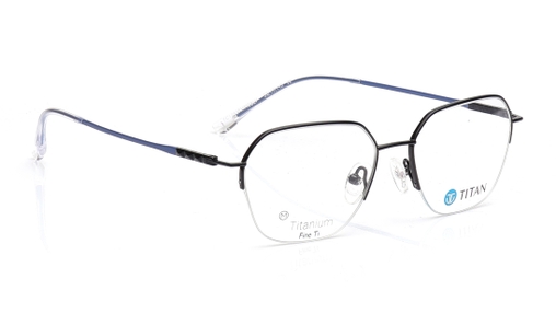 Image 2 of Black Geometric Eyeglasses for Women from Titan Available at Titan Eye+