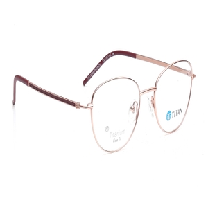 Image 2 of Rose Gold Round Eyeglasses for Women from Titan Available at Titan Eye+