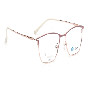 Image 2 of Pink Rectangle Eyeglasses for Women from Titan Available at Titan Eye+