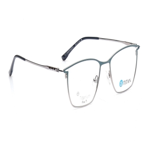 Image 2 of Gun Metal Rectangle Eyeglasses for Women from Titan Available at Titan Eye+