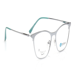 Image 2 of Silver CatEye Eyeglasses for Women from Titan Available at Titan Eye+