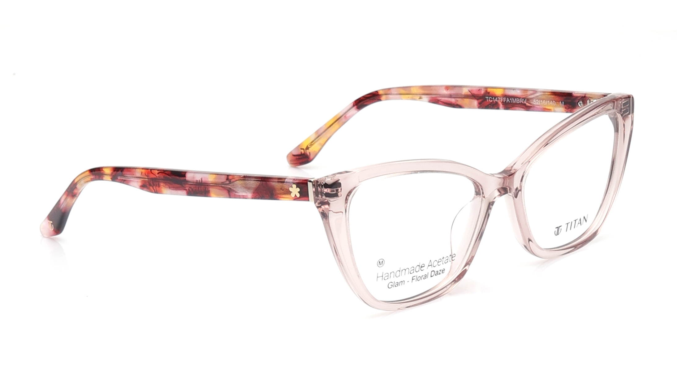 Image 1 of Brown CatEye Eyeglasses for Women from Titan Available at Titan Eye+