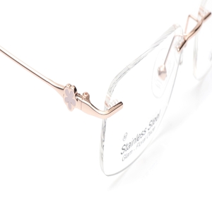 Image 2 of Rose Gold Square Eyeglasses for Women from Titan Available at Titan Eye+