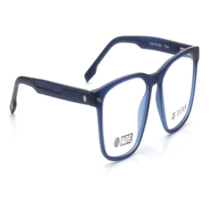 Image 2 of Blue Square Eyeglasses for Men from Titan Available at Titan Eye+