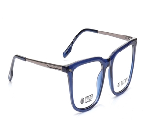 Image 2 of Blue Rectangle Eyeglasses for Men from Titan Available at Titan Eye+