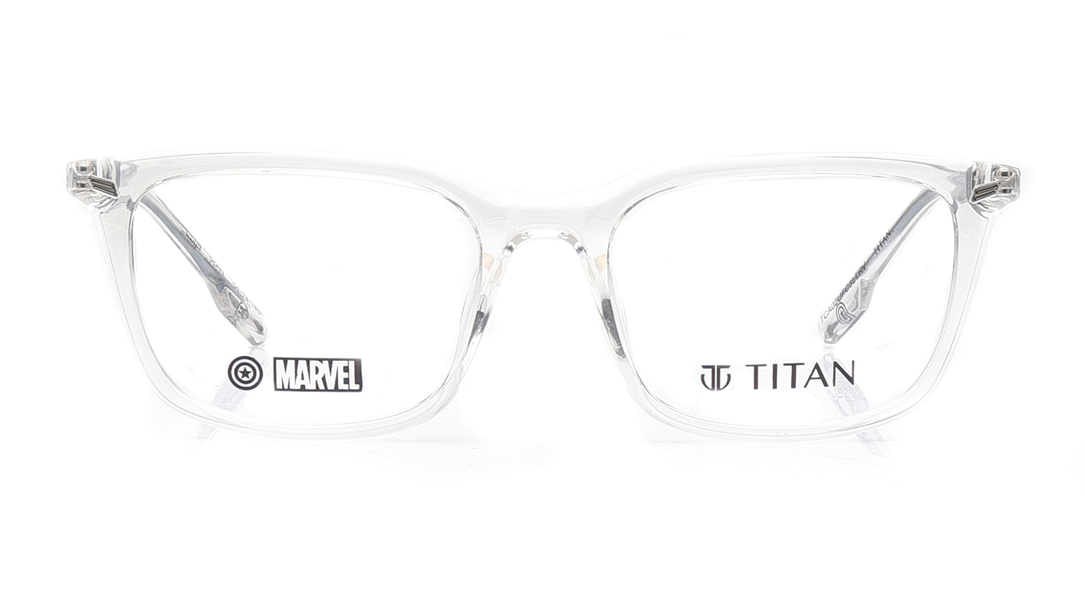 Image 1 of Transparent Rectangle Eyeglasses for Men from Titan Available at Titan Eye+
