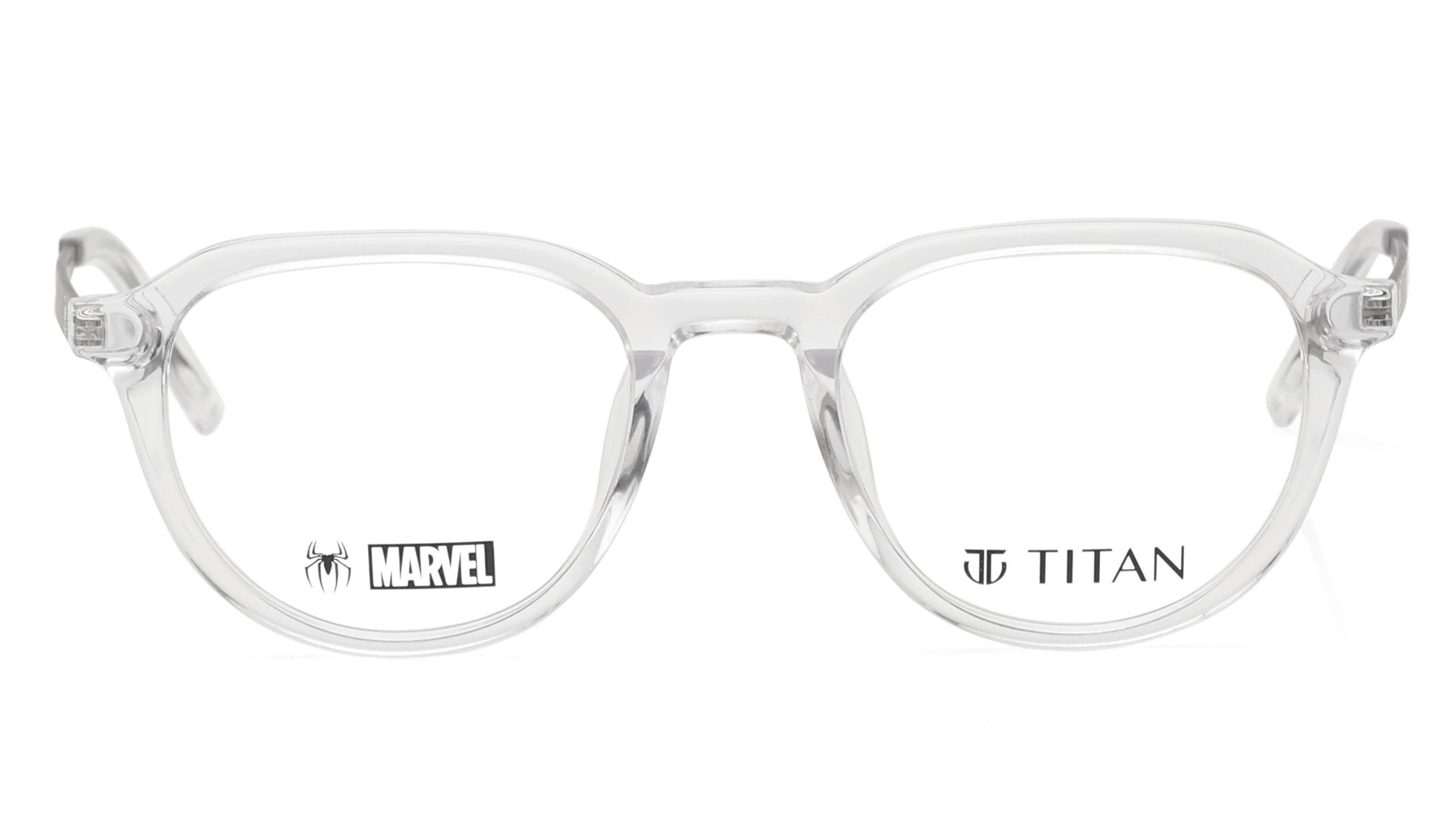Image 1 of Transparent Round Eyeglasses for Men and Women from Titan Available at Titan Eye+