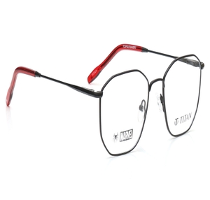Image 2 of Black Geometric Eyeglasses for Men and Women from Titan Available at Titan Eye+