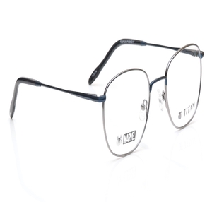 Image 2 of Blue Square Eyeglasses for Men and Women from Titan Available at Titan Eye+