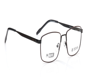 Image 2 of Black Square Eyeglasses for Men and Women from Titan Available at Titan Eye+