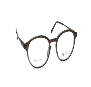 Image 2 of Brown Round Eyeglasses for Men from Titan Available at Titan Eye+