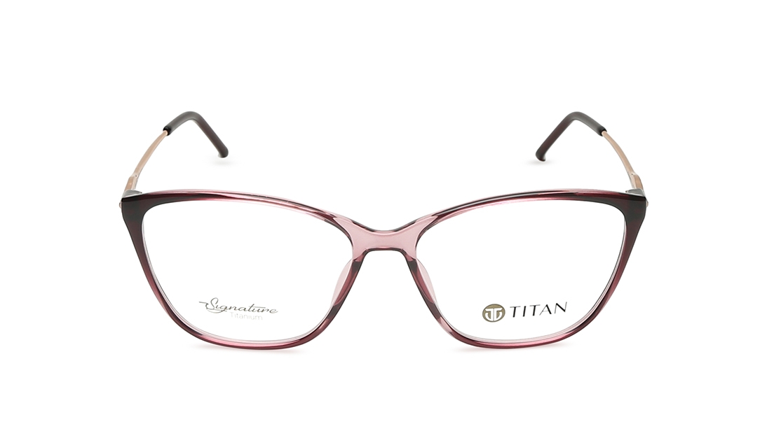 Image 1 of Pink CatEye Eyeglasses for Women from Titan Available at Titan Eye+