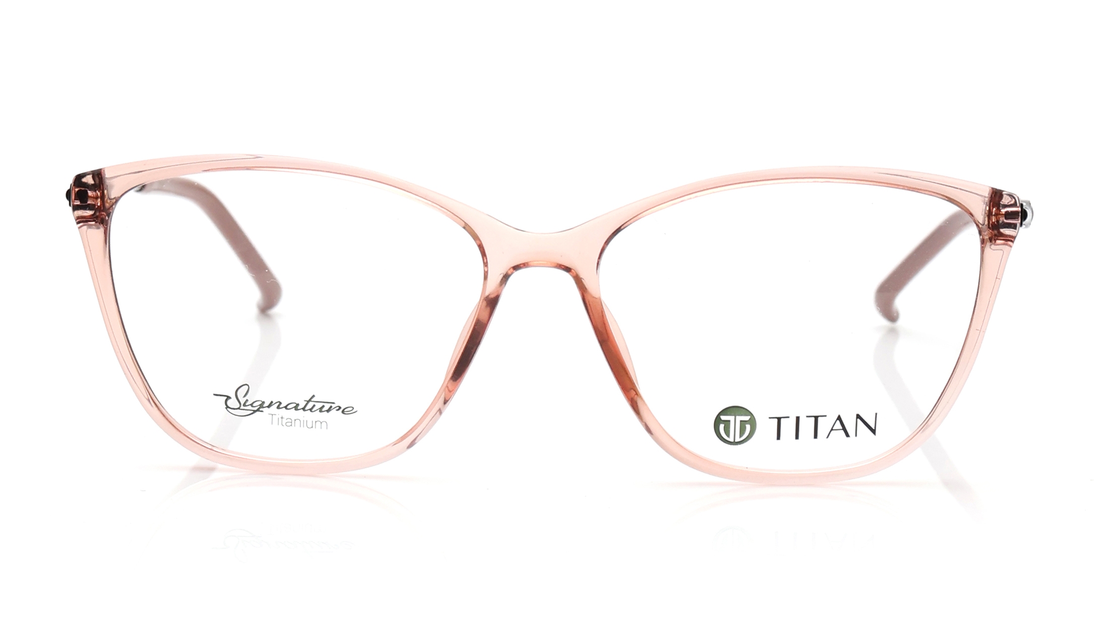 Image 1 of Pink CatEye Eyeglasses for Women from Titan Available at Titan Eye+