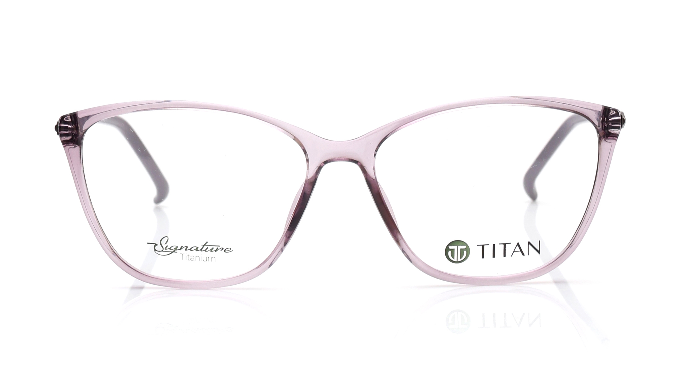 Image 1 of Pink CatEye Eyeglasses for Women from Titan Available at Titan Eye+