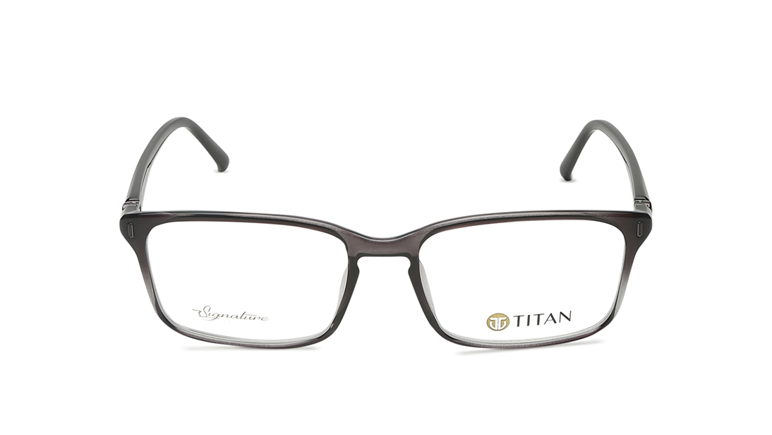 Image 1 of Black Rectangle Eyeglasses for Men from Titan Available at Titan Eye+