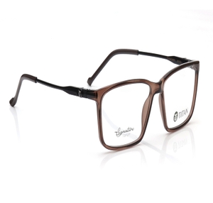 Image 2 of Brown Rectangle Eyeglasses for Men and Women from Titan Available at Titan Eye+