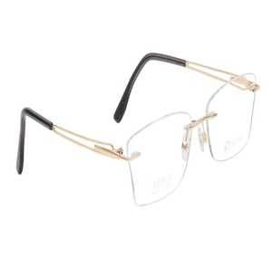 Image 2 of Gold Square Eyeglasses for Men and Women from Aristo Available at Titan Eye+