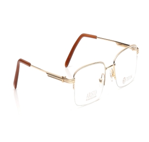 Image 2 of Gold Rectangle Eyeglasses for Men and Women from Aristo Available at Titan Eye+