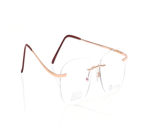Image 2 of Rose Gold Square Eyeglasses for Women from Aristo Available at Titan Eye+