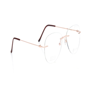 Image 2 of Rose Gold Square Eyeglasses for Women from Aristo Available at Titan Eye+