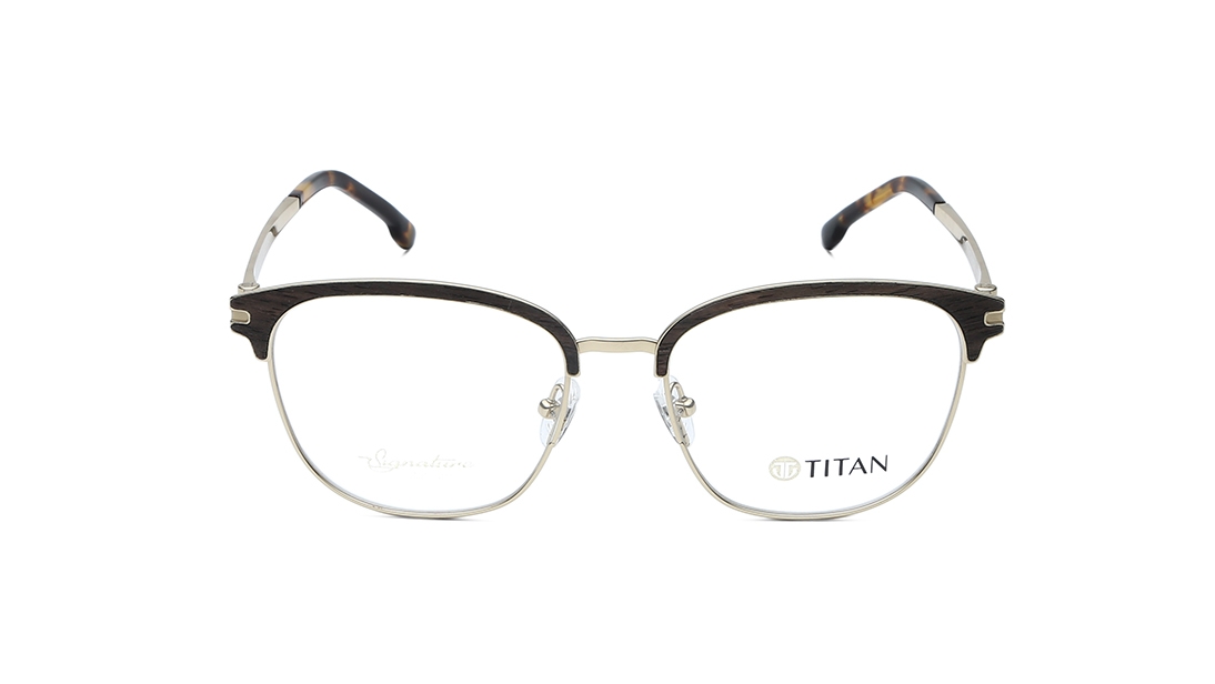 Image 1 of Black Clubmaster Eyeglasses for Men from Titan Available at Titan Eye+