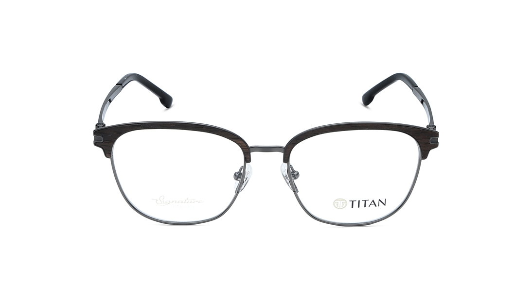 Image 1 of Black Clubmaster Eyeglasses for Men from Titan Available at Titan Eye+